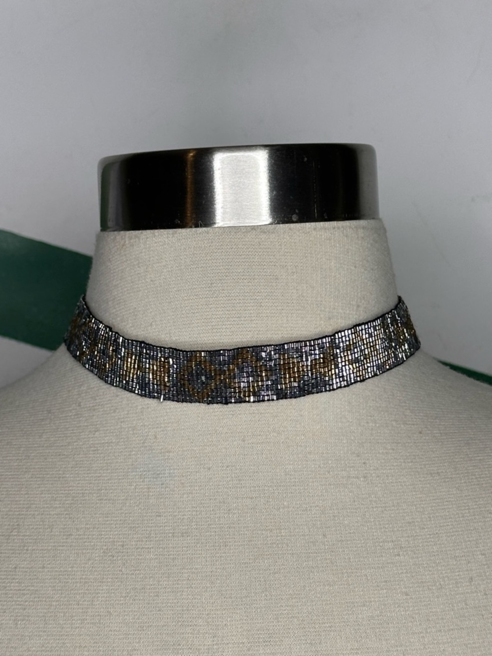 NEW Free People gold and silver colored beaded choker